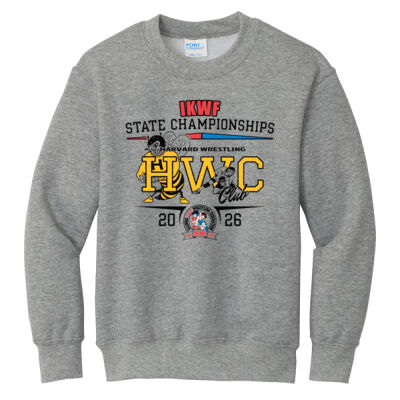 Harvard Wrestling Club 2026 - Youth Core Fleece Crewneck Sweatshirt Thumbnail